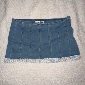 I.AM.GIA Blue Mini Pencil Skirt Casual